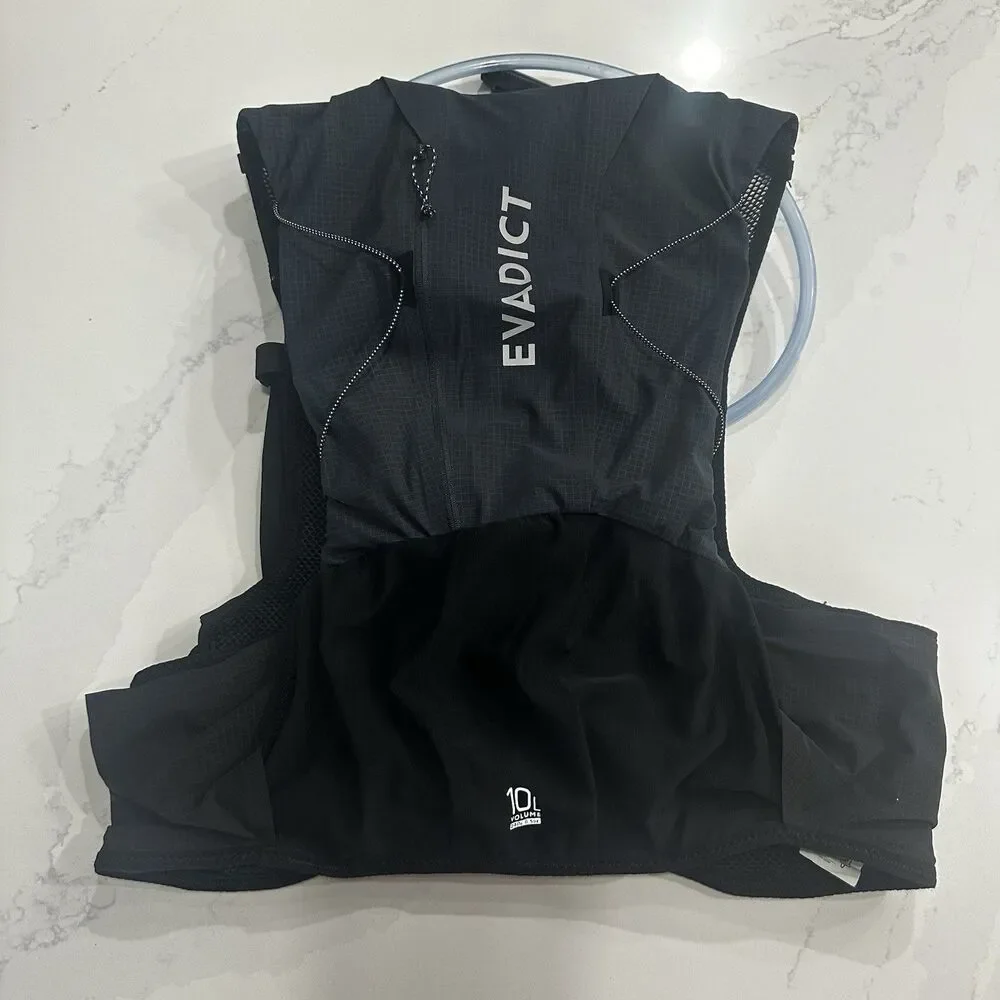 Decathlon Evadict 10L Running Hydration Pack Vest Black M-L
